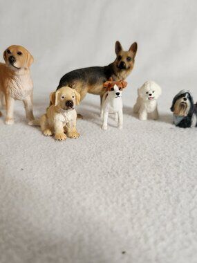 Schleich Dog Figurine Bundle Realistic Animal Figures Lot